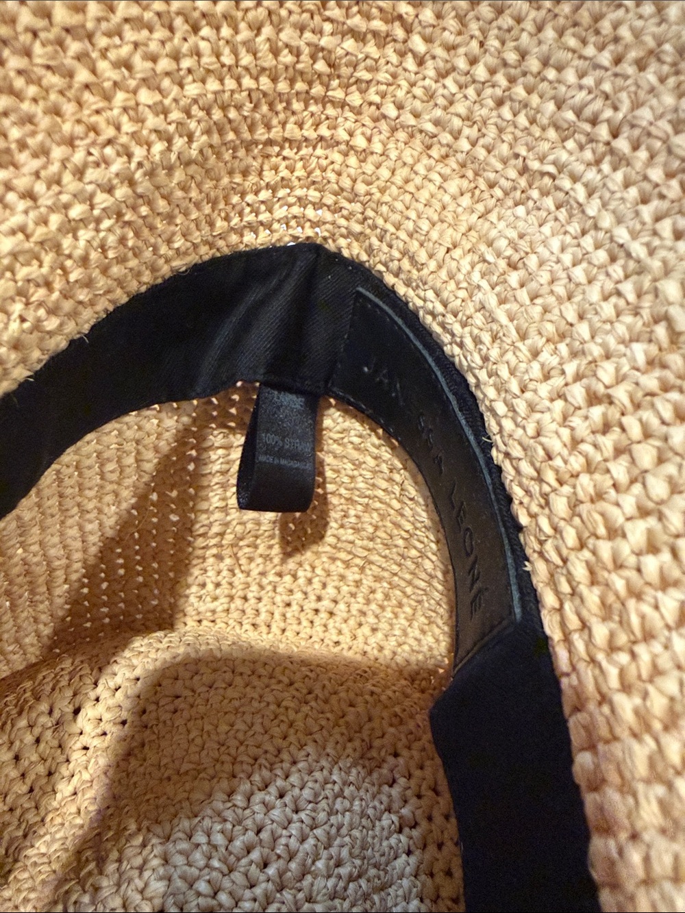 Janessa Leone Natural Straw Bucket Hat - Light Beige - Picture 2 of 2